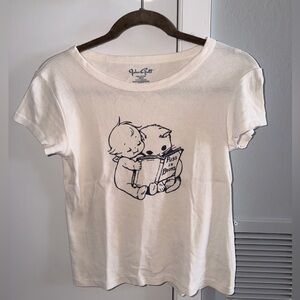 Brandy Melville Cream graphic tee